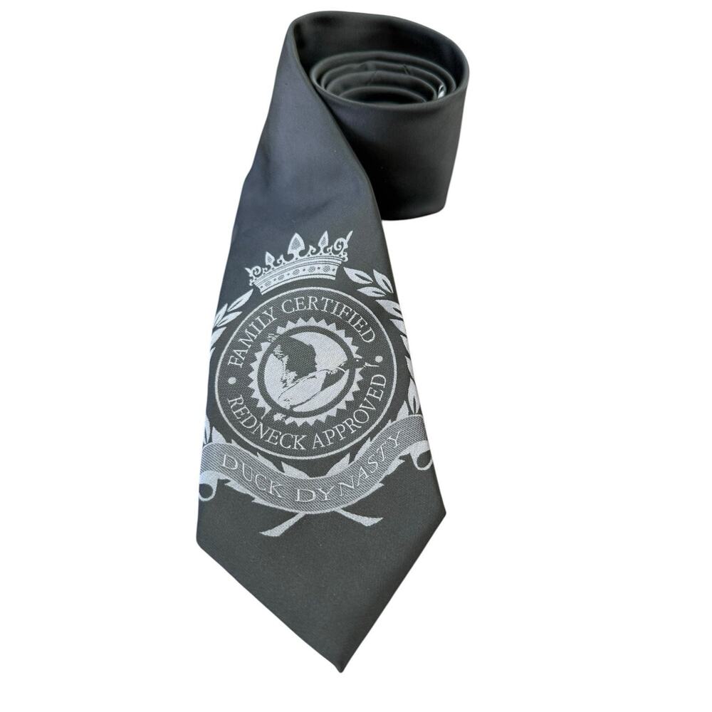 Duck Dynasty Black Tie Family Certified Redneck Approved 56"L 3.5"W